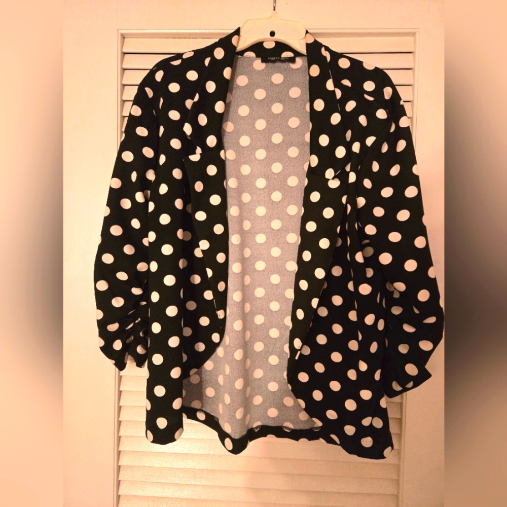 Black and White Polka Dot Blazer